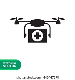 Medical drone icon