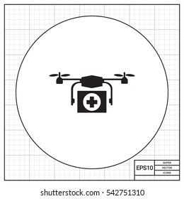 Medical drone icon