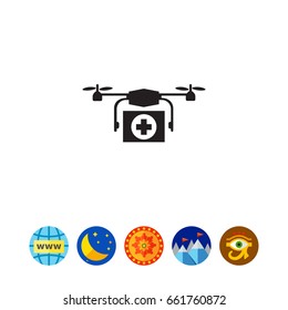Medical drone icon