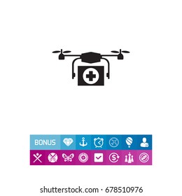 Medical drone icon