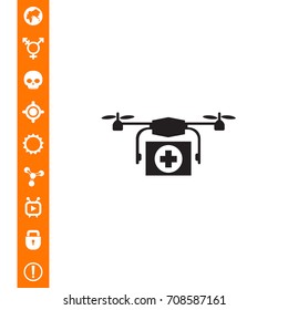 Medical drone icon