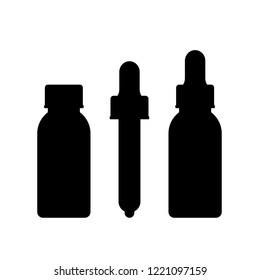 Medical drop bottle vector icon isolated on white background
