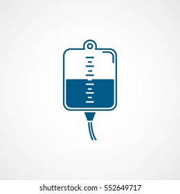 Medical Drop Counter  Blue Flat Icon On White Background