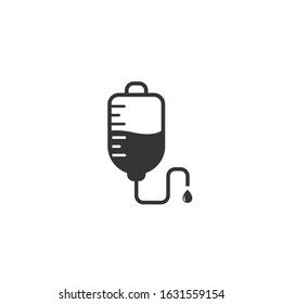 Medical drop counter vector icon in flat style