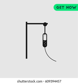 Medical Drop Counter Vector Icon, The outlined symbol of medical drop. Simple, modern flat vector illustration for mobile app, website or desktop app   