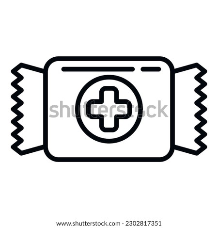 Medical drop icon outline vector. Cold remedy. Honey medicine