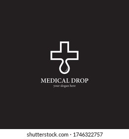 Medical drop logo template vector icon design