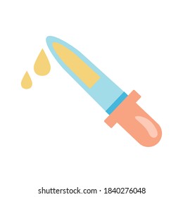 medical droper tool flat style icon vector illustration design