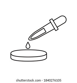 medical droper tool line style icon vector illustration design