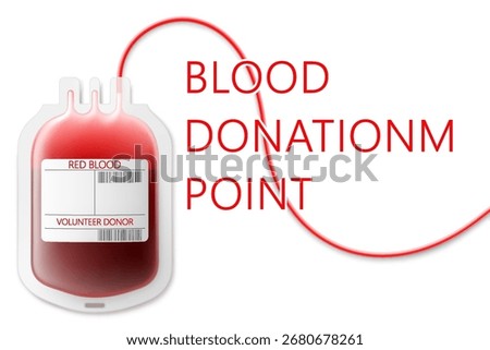 Medical dropper bag with blood. Blood injection and transfusion bag isolated on transparent background. Medicine and donation concept. Bag with blood and plasma. Realistic 3d vector illustration