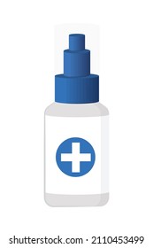 medical dropper bottle icon flat