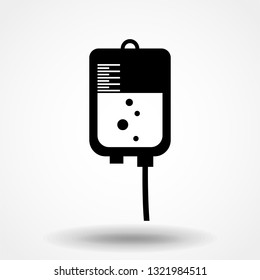 Medical dropper bottle vector icon. filled flat sign for mobile concept and web design. Infusion drip glyph icon. Blood transfusion symbol, logo illustration.