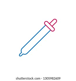 Medical, dropper colored icon. Element of medicine illustration. Signs and symbols icon can be used for web, logo, mobile app, UI, UX on white background