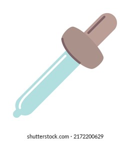 medical dropper icon flat isolated