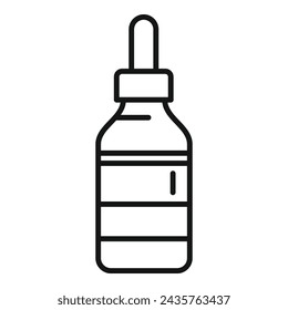 Medical dropper icon outline vector. Protection resistance. Potion system immune