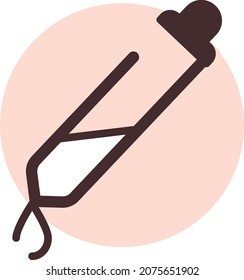 Medical dropper, illustration, vector, on a white background.