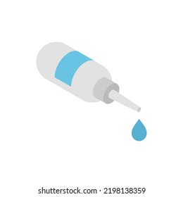 Medical drops isometric icon. vector illustration