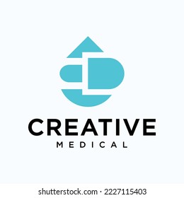 medical drops, Medical logo design Health Concept Logo Design Template