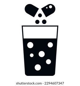 Medical drug icon simple vector. Bacteria disease. Virus pill