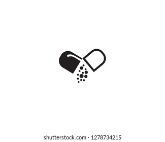 Medical drug vector icon template design