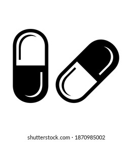 Medical Drugs icon, Tablets icon symbol Flat