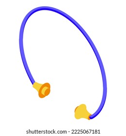 Medical earplugs icon isometric vector. Level cover. Plug noise