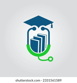 Medical Education Graduation Cap health logo design element vector