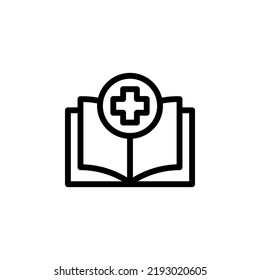 Medical Education With Outline Icon Vector