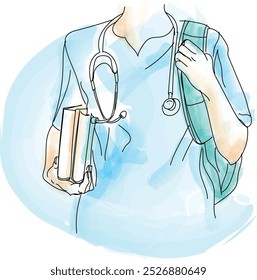 Medical education - vector illustration