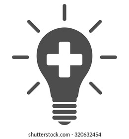 Medical Electric Lamp vector icon. Style is flat symbol, gray color, rounded angles, white background.