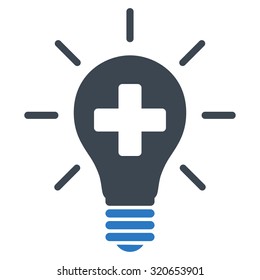 Medical Electric Lamp vector icon. Style is bicolor flat symbol, smooth blue colors, rounded angles, white background.