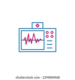 Medical, electrocardiogram colored icon. Element of medicine illustration. Signs and symbols icon can be used for web, logo, mobile app, UI, UX