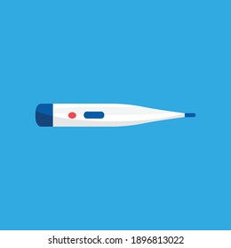 Medical electronic thermometer in flat design icon