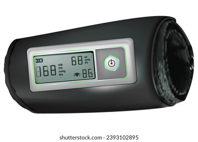 medizinische elektronische Tonometer-Vektorgrafik einzeln auf weißem Hintergrund