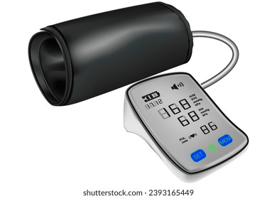ilustración vectorial de la población autónoma electrónica médica aislada en fondo blanco