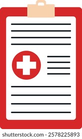 Medical Element with Flat Cartoon Design. Vector Illustration on White Background.