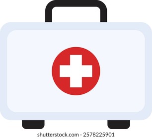 Medical Element with Flat Cartoon Design. Vector Illustration on White Background.