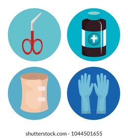 medical elements set icons