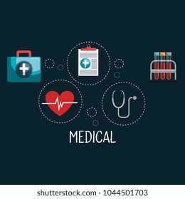 medical elements set icons