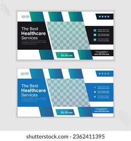 Medical Email Signature or Vector Design template and The Best Healthcare Services