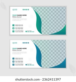 Medical Email Signature or Vector Design template and The Best Healthcare Services