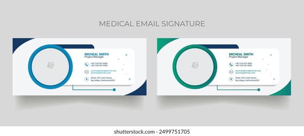 Medical Email Signatures Template Vector Design