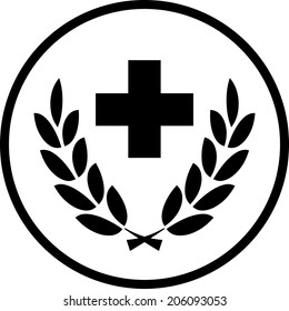 Medical emblem vector icon