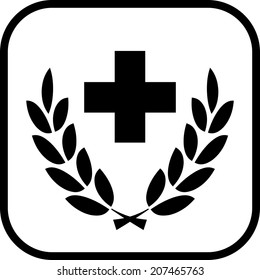 Medical emblem vector icon