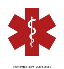 medical emergency alert sign vector icon