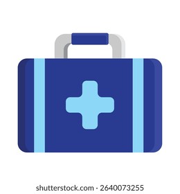 Medical emergency bag in solid icon