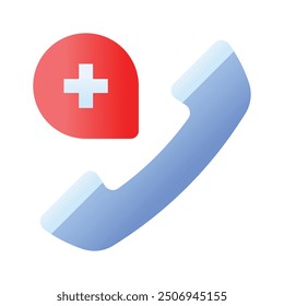 Medizinischer Notruf, Vektordesign im trendigen Stil