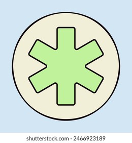 Medical Emergency Care glyph vector flat icon. Medicine and medical support sign. Graph symbol for medical web site and apps design, logo, app, UI