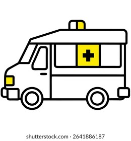 Medical Emergency Vehicle Ambulance Illustration
