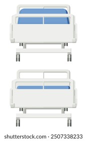 Medical equipment, beds electric for patients in hospitals and clinics, including residential homes. Flat design
